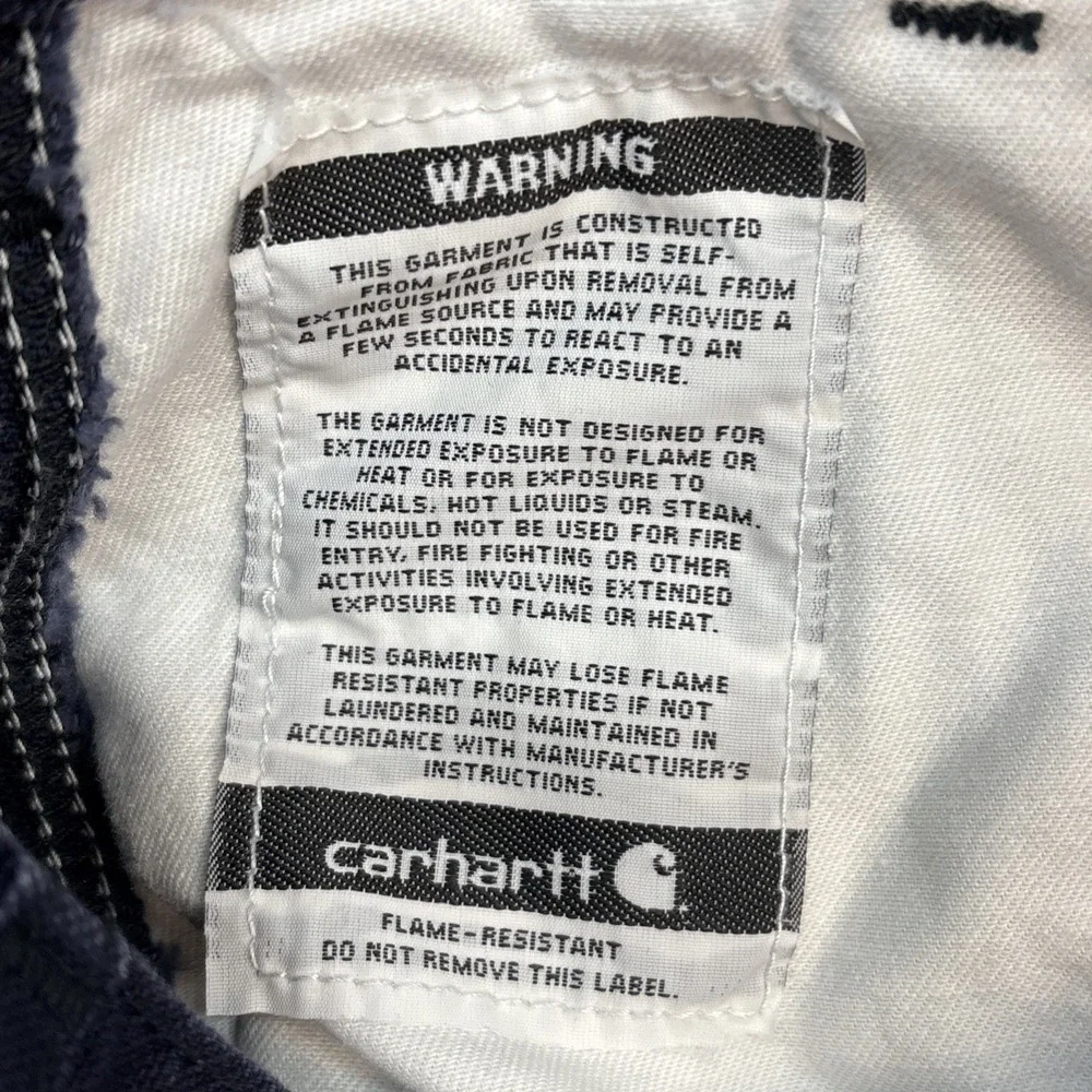 Carhartt FR Pants Navy‎ Flame Resistant NFPA 2112 Men's 40X36 (Measure 40X35)